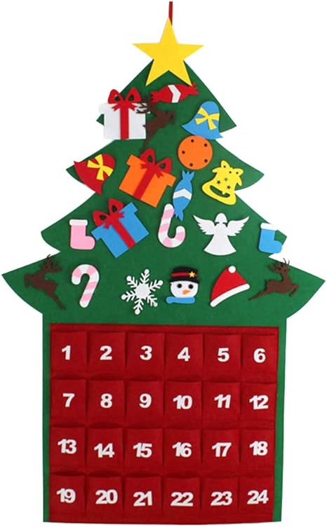 🎄 Christmas Tree Advent Calendar – 24-Day Holiday Countdown Calendar
