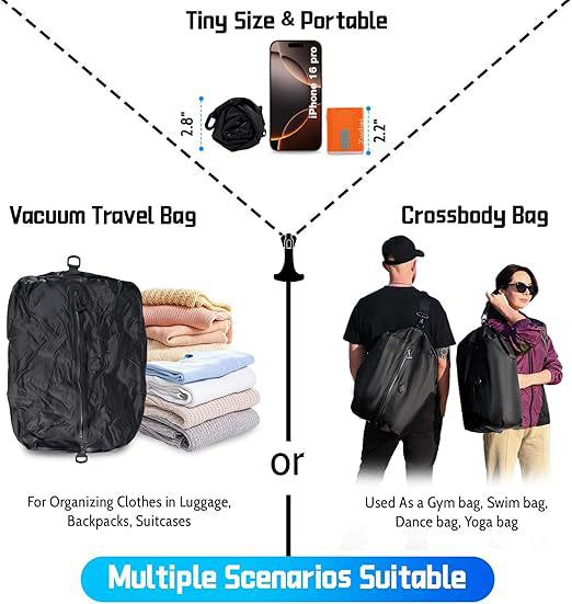 17L Vacuum Travel Bag — Shrink Your Clothes, Expand Your Space!