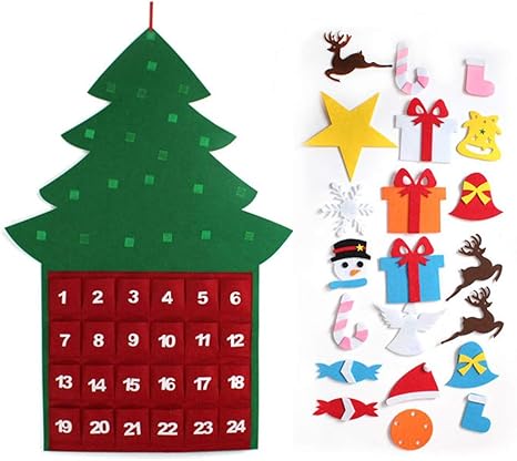 🎄 Christmas Tree Advent Calendar – 24-Day Holiday Countdown Calendar