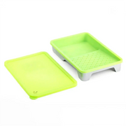 Eco-Friendly Silicone Paint Tray with Liner and Lid – Reusable Painting Tray Set