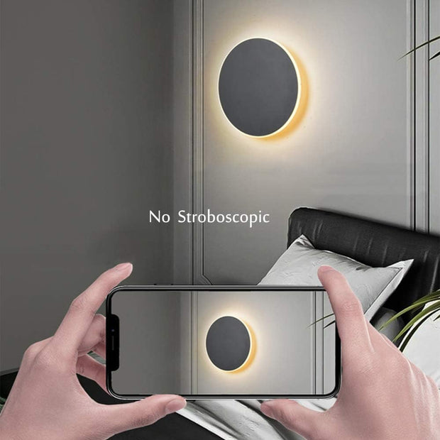 Black Moon Wall Light - Modern Matte Black Moon Wall Lamp, Moon-Inspired Design