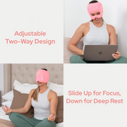 Migraine Relief Cap – 360° Compression Cooling Hat with Sliding Eye Mask for Natural Headache Relief