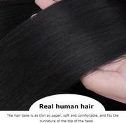 Natural Black Small Sideburn Hairpieces, Unisex, 2-Pack