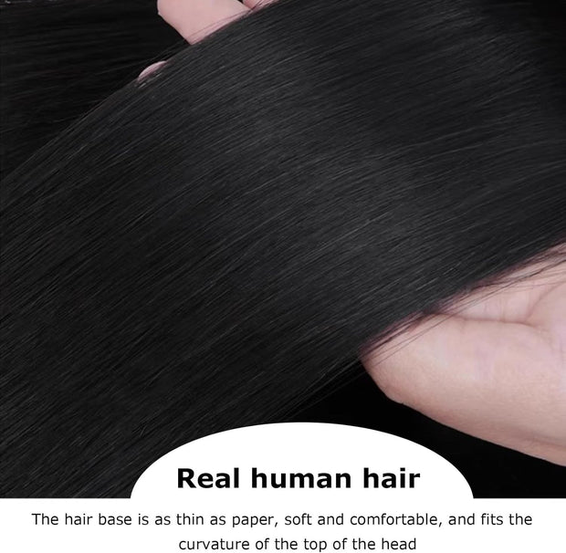 Natural Black Small Sideburn Hairpieces, Unisex, 2-Pack