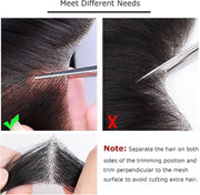 Natural Black Small Sideburn Hairpieces, Unisex, 2-Pack