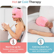 Migraine Relief Cap – 360° Compression Cooling Hat with Sliding Eye Mask for Natural Headache Relief