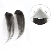 Natural Black Small Sideburn Hairpieces, Unisex, 2-Pack