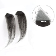 Natural Black Small Sideburn Hairpieces, Unisex, 2-Pack