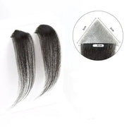 Natural Black Small Sideburn Hairpieces, Unisex, 2-Pack