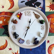 Seasonal Magnetic Ornament Clock – Handcrafted Clay Clock with Interchangeable Charms